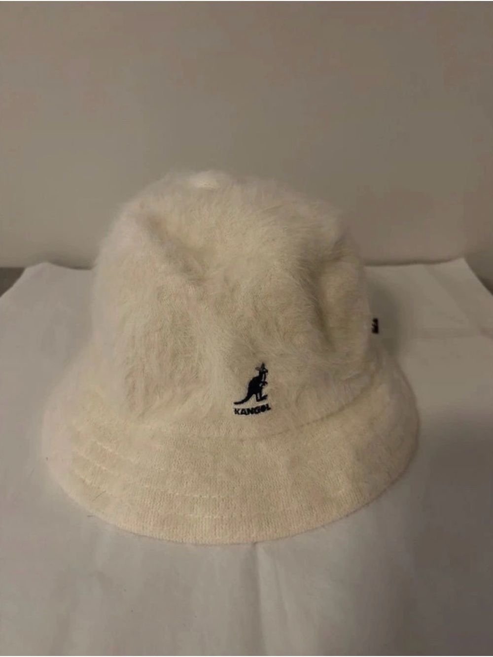 Kangol Cream Furgora Bucket Hat with Black Logo